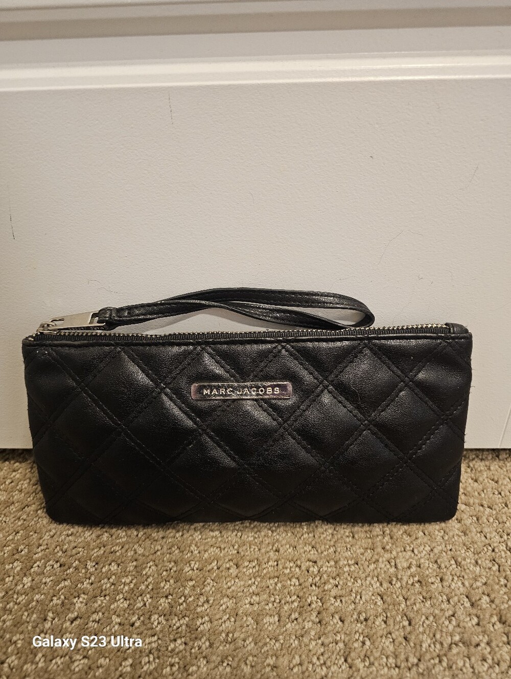 Marc Jacobs Black Leather Wristlet